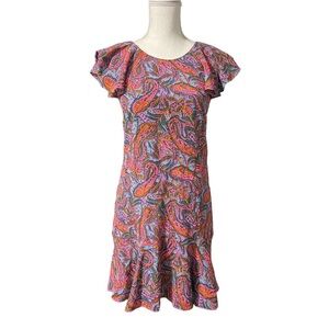 0367 J.crew Drop waist floral dress sz 00